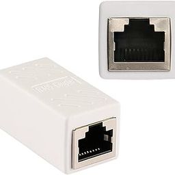 xcluma Ethernet RJ45 Adapter - Shielded in-Line Coupler for Cat7/Cat6/Cat5e/cat5 Ethernet Cable Extender Connector - Female to Female, White - 1 PC-image-5