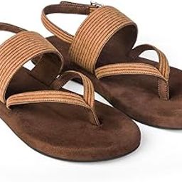 Paaduks Hiver Thong-Strap Corduroy Brown Sandals-picture-48