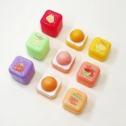 KOIME Fruit Flavors Cube Lip Balm | Sugar Cubes Lip Balm For Cracked Lips | Anti-Drying/Lightening/Skin Repairing/Hydrating/Moisturizing Lip Lotion For Winter (Pack of 1,Multicolor)-2024-21