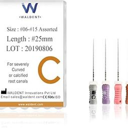 Waldent C File 25mm Assorted #6-15 | Endodontic Hand Files | Stainless Steel-picture-11