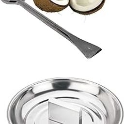 FASHRAMP Coconut Breaker Stainless Steel, Heavy Guage, Heavy Base, Diameter 7 Inch with Coconut Opener Steel Rod, Length 18cm, Thickness 10 mm-image-80