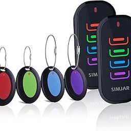 Simjar 2020 New Key Finder with Extra Transmitter & Long Chains, Wireless Remote Control RF Item Locator for Keys, Wallet, Phone, Glasses, Luggage, Pet Tracker-8