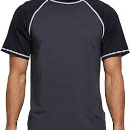 Rashguard Men Swim Short Sleeves Diving Rash Vest Fit Top T-Shirt Rashie-image-52