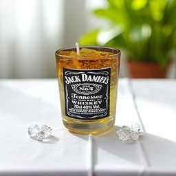 Priyanshu Gifts Limited Edition Whiskey Scented Gel Candle, Vanilla Fragrance (Jack Daniels, Yellow)-image-27
