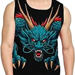 Dragon Born Printed Sleeeveless Sando Tank top Gym & Street wear for Men-image-76