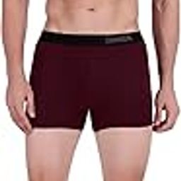 Men's Classic Comfort Stretch Trunk Underwear, Wine - Micromodal, Soft, Breathable, Anti-Odor, Body Adaptive Fit | Supersoft Nylon Elastic Waistband Trunk for Men-image-15