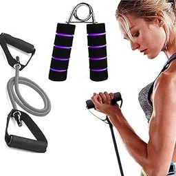 Hand Exercise Gripper & Resistance Tube for Workout Exercise Band with Handle for Home Gym Use Resistance Bands for Stretching Tube-image-85