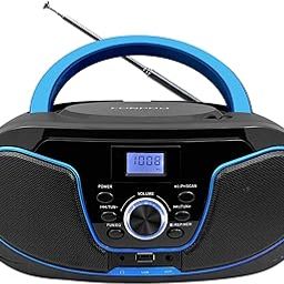LONPOO Portable CD Player Boombox with FM Radio,USB Playback,Bluetooth-in,AUX Input and 3.5mm Earphone Output, Stereo Sound Speaker & Audio-14
