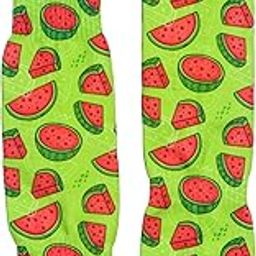 Juicy Watermelon Unisex Socks,Gift Socks for Men, Calf Length Boys & Girls Socks durable, breathable, easy care, eco-friendly,Fun Prints- For Men & Women- Green & Red-image-43
