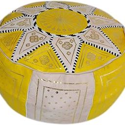 Moroccan Pouf Ottoman Footrest Hassock Handmade 100% Leather Comfortable Unstuffed-image-55