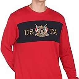 Men Red Crew Neck Solid Cotton Sweatshirt-17
