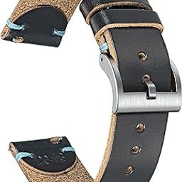 hemsut h Leather Watch Bands for Men, Horween Quick Release Leather Watch Strap Vintage Watch Replacement Wrap of 18mm, 20mm, 22mm-image-83