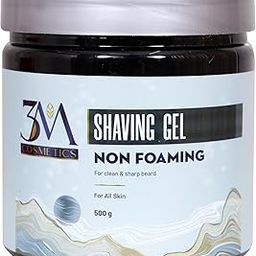 3M Cosmetics Shaving Gel – Non-Foaming, Clear Gel for Precision Shaving | Hydrating, Soothing & Sensitive Skin Friendly | Big 500g Salon Size Pack-16