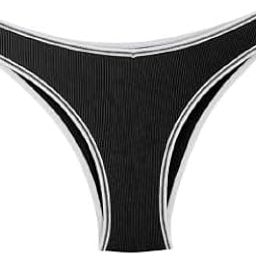 Women's Cotton Thong Panties, Pack of 4, Multi-Color (Black, Burgundy, Grey, Pink)-picture-15