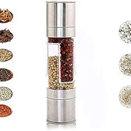 Onprix 2-in1- Salt and Pepper Grinder Mill Adjustable Ceramic Grind Stainless Steel-image-2