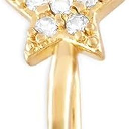 Gold Tone Cubic Zirconia Embellished Star Contemporary Brass Clip On Nose Pin For Women-ZPFK19341-picture-47