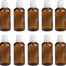 Empty Amber Glass Bottle With Leak-Proof Euro Dropper and Cap Suitable to Store Essential Oil, Medicine Etc (Pack of 10, 30 ML)-picture-33