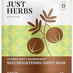 Just Herbs Sheet Mask Glowing Skin Serum Masks, 20g (Vitamin C Amla, Liquorice Root)-image-68