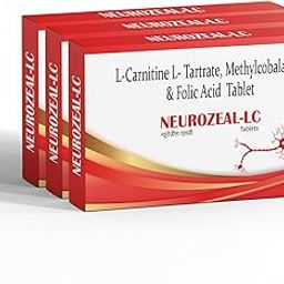 Neurozeal-LC, L-Carnitine L-Tartrate, B12 & Folic Acid Tab For Men & Women | Cellular Energy & Endurance, Athletic Performance, Supports Muscle Recovery, Boost immunity & Fat Burn | 30 Veg Tab-image-97