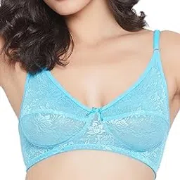 clovia Women's Lace Jacquard Non-Padded Non-Wired Full Coverage Sexy Bra (BR0181Q47_Turquoise_36D)-picture-27