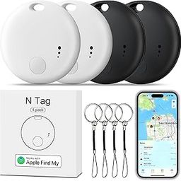 Tracker Tag 4 Packs Bluetooth Tracker, Smart Tag Locator Tracking Device, Keys Finder and Item Locator,Air Tracker Item Finders with Apple Find My(IOS Only)Track your Keys,Wallet,Luggage,Pets and Bag-image-4