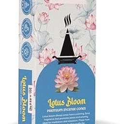 Lotus Bloom 100% Natural Dhoop Cones – Premium Incense Cones Collection (40 Cones Pack) | Bamboo-Less, Charcoal-Free, Long-Lasting by Glareen-image-45
