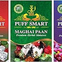 PUFF SMART Premium Herbal Flavor Icy Paan, Strawberry, Bubblegum Combo (100% Nicotine And Tobacco Free)-image-8