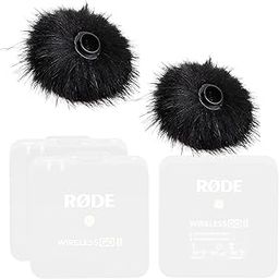 Microphone Windshield WindMuff Suitable for RODE Wireless Go II by ELFOG (Pack of 2 Piece Black)-15