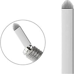 Pinkiou Brow Henna Needles Disposable Microblading Needles Curved PMU Embroidery Arc Blades for Brow Lamination (U18)-15