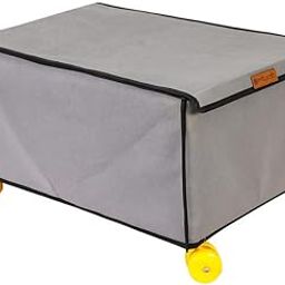 PrettyKrafts 1Pc PVC & Non Woven Underbed Storage Bag with Wheels & Handles | Space Saving Quilt, Comforter, Blanket, Bedding, Cloth Organiser | Foldable Bedroom Storage Bag (41x29x22cm, Grey)-image-10