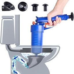 Suicune Toilet Plungers for Unblocking with 4 Suckers High Pressure Toilet Air Blaster Drain Plunger Unblocker Dredge Cleaning Tool Powerful Bathroom Drain Kitchen Sink-image-65