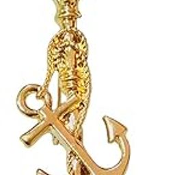 Mens Suit Trishul Anchor Label Pin Gold Brass Crystal Brooch For Men And Women-16