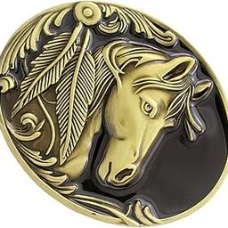 Retro Western Cowboy Indian Horse Head Rodeo Belt Buckle for Mens Bronze | Belt Buckles-image-53