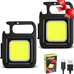 KESI COB Keychain Light,Rechargeable Led Small Flashlight 500 Lumens Bright 3 Light Modes Pocket Emergency Work Light with Corkscrew & Magnet Base for Indoor Outdoor Use (2)-picture-25