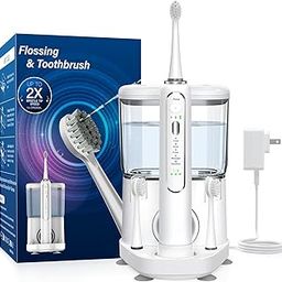 ZoCCee Electric Toothbrush with Water Flosser 3.0 - Professional Flossing Toothbrush for Adults - 500ML Brush and Flosser in One - 5 Brush Modes & 3 Floss Speed (White)-11
