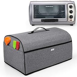 Luxja Toaster Oven Cover Compatible with Hamilton Beach 6-Slice Toaster Oven, Gray-picture-30