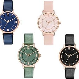 Analogue Genuine Leather Belt Women's Watch and Girl's Watch Analog Watch for Girls and Watch for Women Combo (Multicolor) (Pack of 4)-picture-35