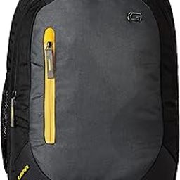 Polyester 46 cms 24 Litre Grey-Black-yellow(LBPECONO10412) Backpack-28