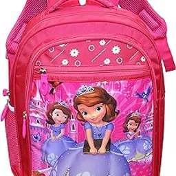 happile School Bag for Girls,5-10 yrs,Kids,School Bag, Pink Colour with Printed Characters Backpack-picture-12