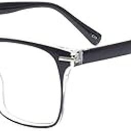 Peter Jones Square Blue Light Blocking Reading Glasses for Men and Women, Computer Readers UV Protection lenses (AG138, SIZE MEDIUM)-picture-4