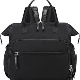 LOOM TREE® Nappy Tote Bag Shoulder Bag Reusable Wide Open Top Baby Diaper Bag Black | Diapering | Diaper Bags-image-99