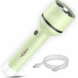 Pick Ur Needs Portable Rechargeable Torch Emergency Light with 4 Mode Light Type C Fast Charging Torch-image-57