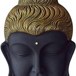 Holiness Craft 2.5 Feet Curly Buddha Head Wall Hanging Mural Showpiece for Home Entrance Decor, Office, Study Room - Idol Statue Buddha face Wall Mount/Buddha Curly Hair Face Wall Hanging-image-79