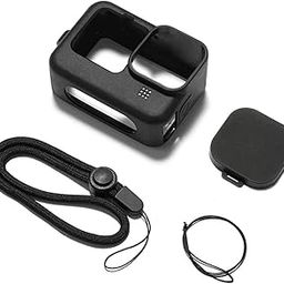Rhymestore Silicon Protective Housing Case for GoPro Hero 10 Hero 9 Black Sleeve Housing Frame with Lens Cover Accessories - Matt Black-30