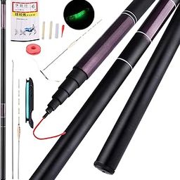 Sougayilang Telescopic Fishing Rod Ultralight Travel Fishing Rod,Portable Collapsible Bass Crappie Rod,1 Piece Carbon Fiber Inshore Stream Trout Pole-5.4M-29