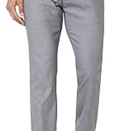 Men's Polyester Blend Solid Pattern Slim Fit Flat Front Formal Trouser-image-16