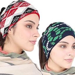 Pack of 2 Unisex Warm Woolen Headband Ear Warmer Earmuffs Cap Cover Winter Accessories Multicolor-image-19