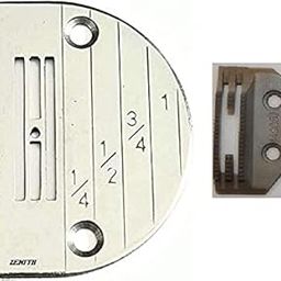 ZENITH Combo of E-16 Needle Plate with Feed for Industrial Sewing Machines Compatible Jack Juki Zoje Brother Power Direct Drive Sewing Machines .Steel Finish (E-16 Needle Plate with Feed Dog) Steel-picture-3
