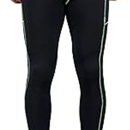 BUNNYFIT Nylon Leggings for Mens | Sports Tights Gym | Tights for Sports Wear | Fully Stretchable | Compression Pants | Green Stitching Pants | Size (XX-Large) |1Pcs-image-77