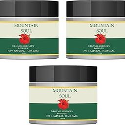 Mountain Soul Organic Hibiscus Flower Powder For face mask, hair growth 100GM Pack of 3-image-62